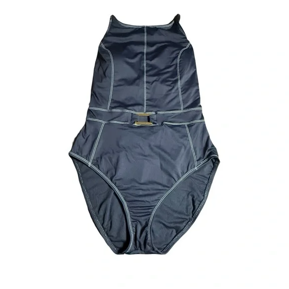 Bleu Rod Beattie Black One Piece Swimsuit Size 14 NWT - Picture 3 of 5